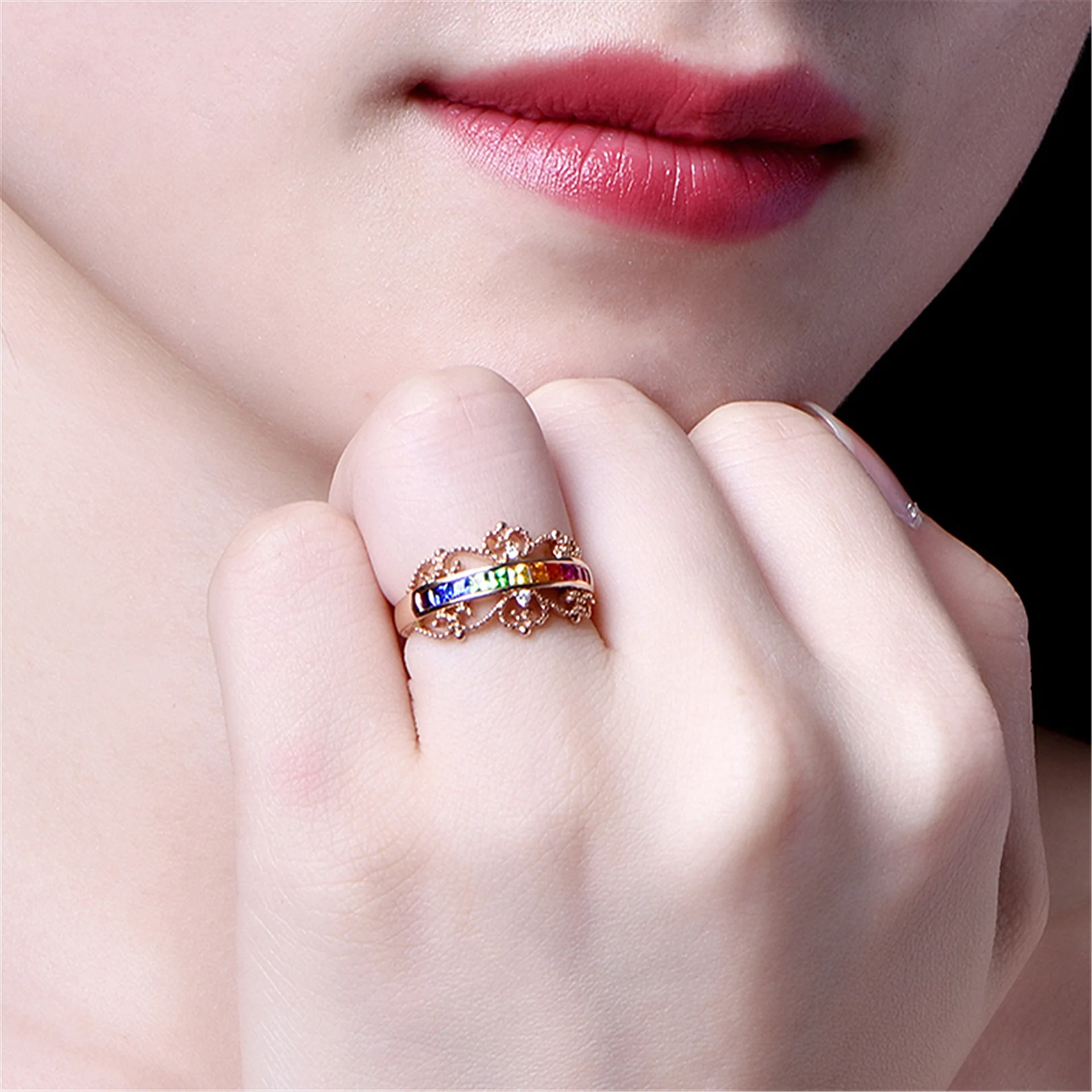 Crown wedding Rings for women with AAA Cubic Zirconia Rose Gold color Crystals engagement rings female anel Jewelry
Crown wedding Rings for women with AAA Cubic Zirconia Rose Gold color Crystals engagement rings female anel Jewelry