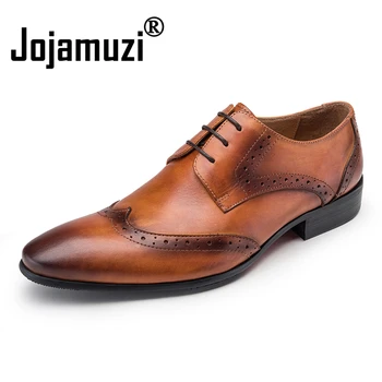 Vintage Brogue Mens Shoes Genuine Leather Formal Wedding Dress Shoe For Man Low Heel Lace Up Prom Oxfords Office Work Footwear
Vintage Brogue Mens Shoes Genuine Leather Formal Wedding Dress Shoe For Man Low Heel Lace Up Prom Oxfords Office Work Footwear