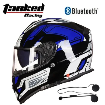 New Eur ECE certification Tanked Racing Full Face Motorcycle Helmets Double lens Motorbike Helmet ABS PC Visor with Bluetooth
New Eur ECE certification Tanked Racing Full Face Motorcycle Helmets Double lens Motorbike Helmet ABS PC Visor with Bluetooth