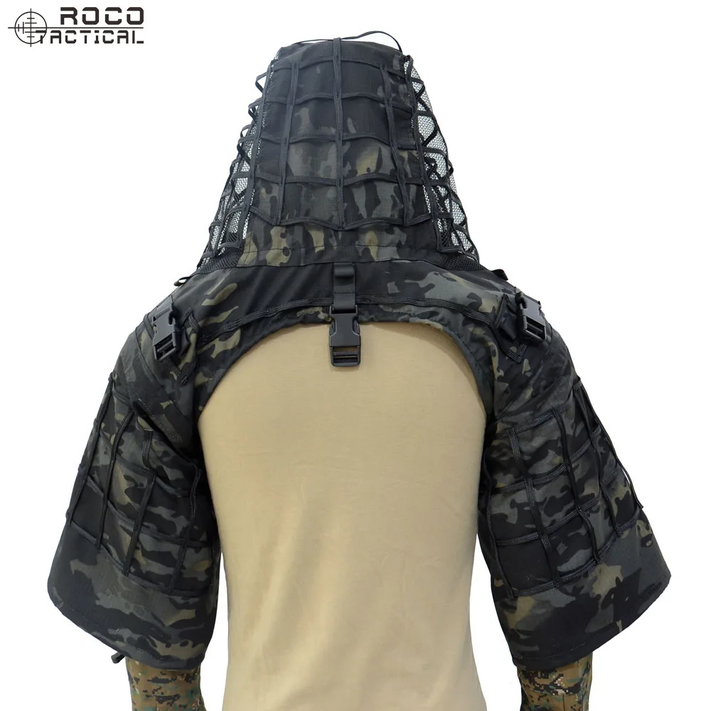 

ROCOTACTICAL Breathable Sniper Ghillie Suit Foundation Camouflage Hunting Ghillie Suit Woodland/CP/Digital Woodland/ACU