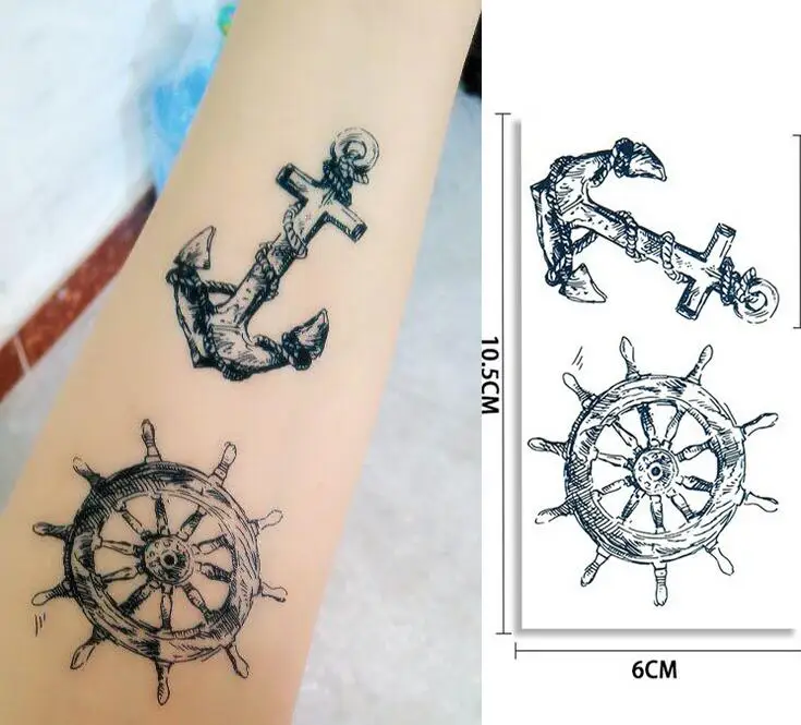 1pc new Tattoo sticker waterproof woman men's pirate crew cultural anchor rudder design arm small picture
1pc new Tattoo sticker waterproof woman men's pirate crew cultural anchor rudder design arm small picture