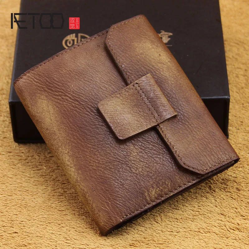 AETOO Original handmade retro leather wallet first layer of men and women tide Bu buckle thin wallet
AETOO Original handmade retro leather wallet first layer of men and women tide Bu buckle thin wallet