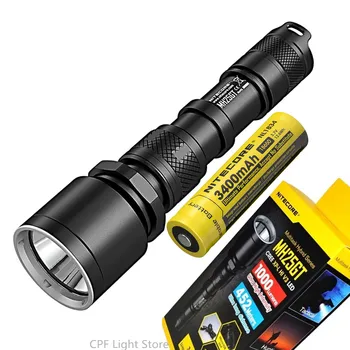 NITECORE MH25GT Tactical Flashlight CREE XP-L HI V3 max 1000 lumen beam distance 452M handheld torch + 18650 3400mAh battery 
NITECORE MH25GT Tactical Flashlight CREE XP-L HI V3 max 1000 lumen beam distance 452M handheld torch + 18650 3400mAh battery