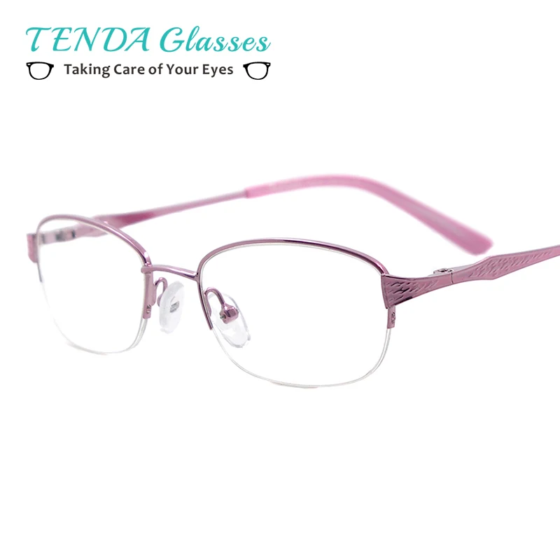 Women Eyeglasses Frame Half Rim Metal Oval Spectacles For Prescription Lenses of Myopia Reading Multifocal
Women Eyeglasses Frame Half Rim Metal Oval Spectacles For Prescription Lenses of Myopia Reading Multifocal
