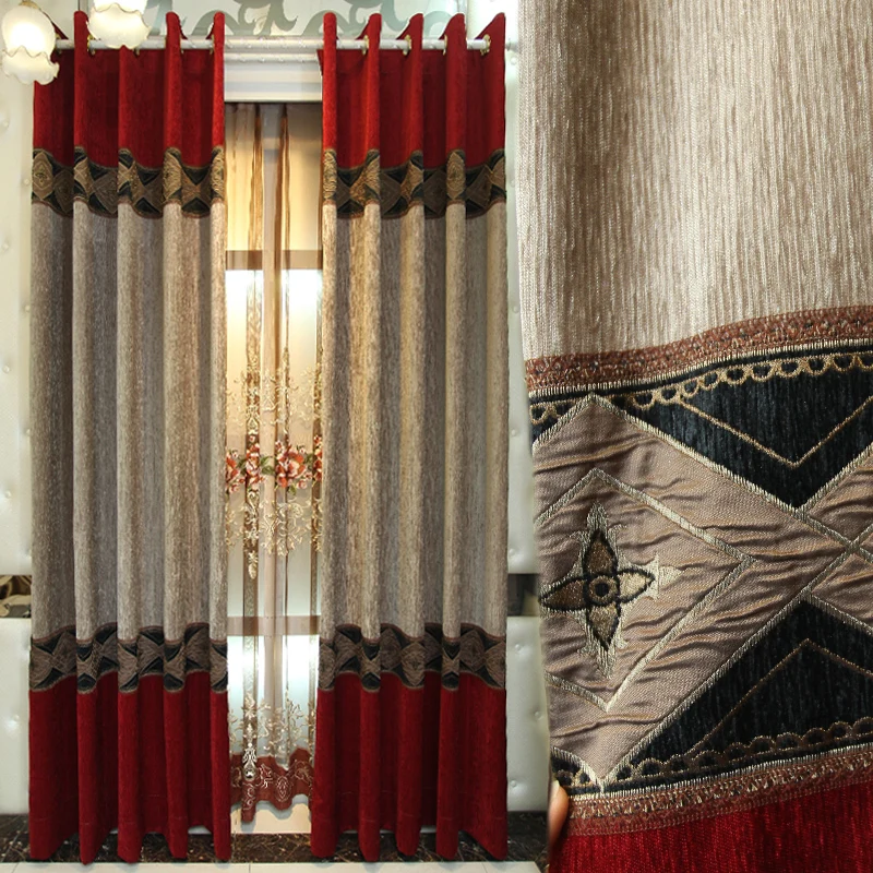 Custom curtains classical modern Chinese curtains shading screen red thick chenille cloth blackout curtain valance tulle E968
Custom curtains classical modern Chinese curtains shading screen red thick chenille cloth blackout curtain valance tulle E968