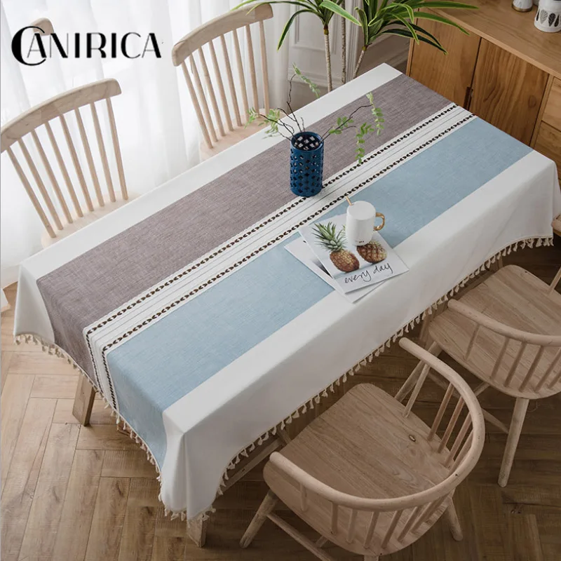 CANIRICA Table cover Unique Stripe Design Tassel Pendant tafelkleed Living Waterproof Linen Tablecloth Home Decor Table cloth
CANIRICA Table cover Unique Stripe Design Tassel Pendant tafelkleed Living Waterproof Linen Tablecloth Home Decor Table cloth