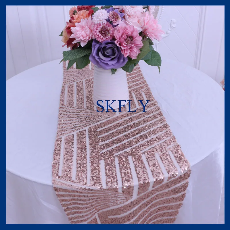 RU007A elegant beautiful Wedding sequence rose gold new pattern sequin table runner
RU007A elegant beautiful Wedding sequence rose gold new pattern sequin table runner