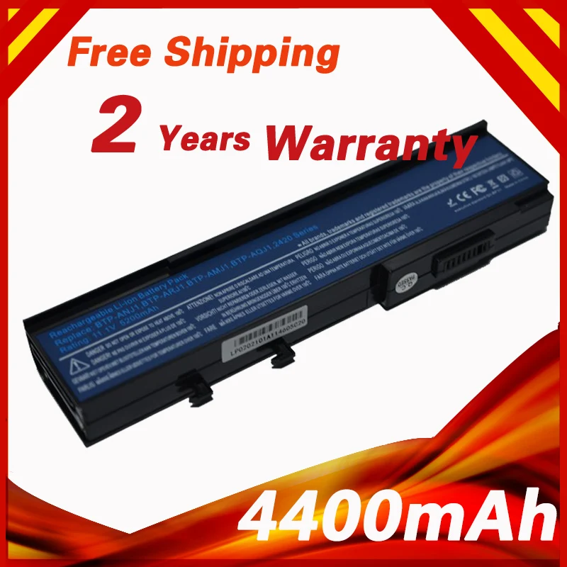 6-элементный Аккумулятор для ACER Aspire 2420 2920 2920Z 3620 3620A 3640 5540 5560 5590 Extensa 3100 4120 4620 4620Z 4630