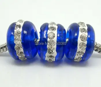 20PCS/lot Royal Blue color European Lampwork Glass Beads with Clear Rhinestones fit Charms Bracelet&Necklace14x9mm
20PCS/lot Royal Blue color European Lampwork Glass Beads with Clear Rhinestones fit Charms Bracelet&Necklace14x9mm