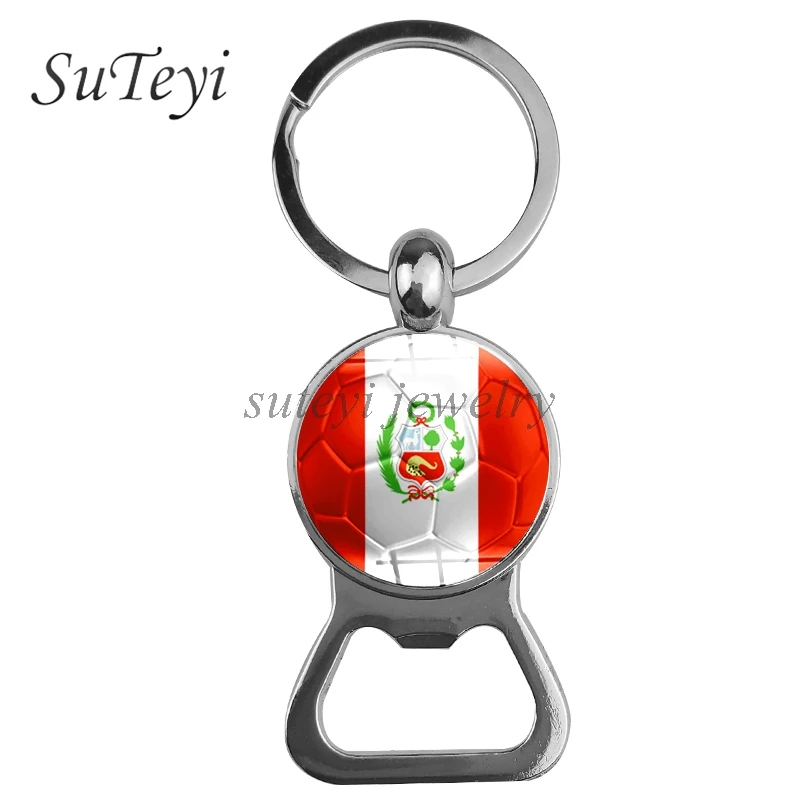 SUTEYI Peru Japan Flag Crystal Key Chain Football Mens Key Ring Uruguay Saudi Arabia Flag Soccer Picture Glass Keychain Jewelry
SUTEYI Peru Japan Flag Crystal Key Chain Football Mens Key Ring Uruguay Saudi Arabia Flag Soccer Picture Glass Keychain Jewelry