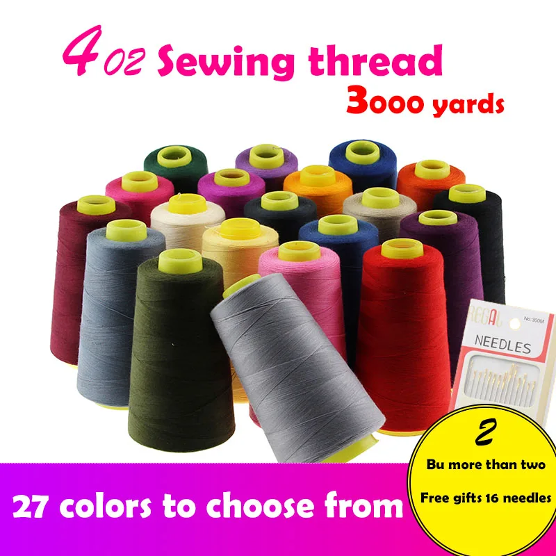 3000Y Spool Multicolor Sewing Thread Set Industrial Machine 40S/2 Threads Sewing Supplies Polyester Box
3000Y Spool Multicolor Sewing Thread Set Industrial Machine 40S/2 Threads Sewing Supplies Polyester Box