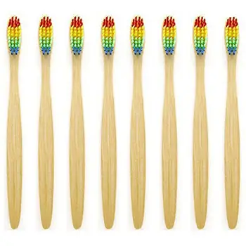 Natural Bamboo Toothbrush Made with Rainbow Nylon Infused Bristles in Recycled Biodegradable Packaging (8 Counts)
Natural Bamboo Toothbrush Made with Rainbow Nylon Infused Bristles in Recycled Biodegradable Packaging (8 Counts)