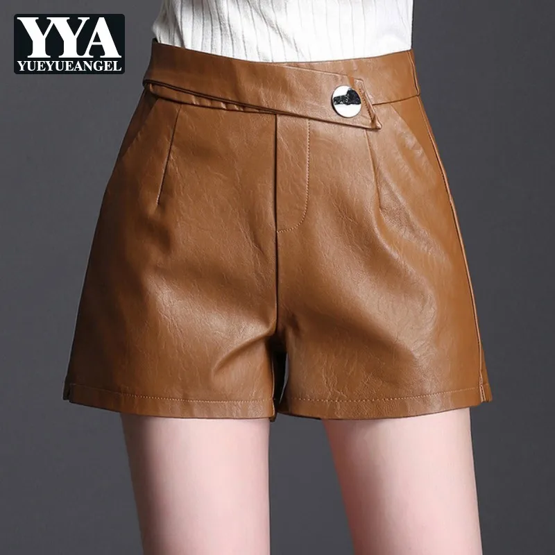 Winter Autumn Fashion Women Female Wide Leg High Waist Black Brown Pu Leather Shorts Casual Women Plus Size 4XL Short Streetwear
Winter Autumn Fashion Women Female Wide Leg High Waist Black Brown Pu Leather Shorts Casual Women Plus Size 4XL Short Streetwear