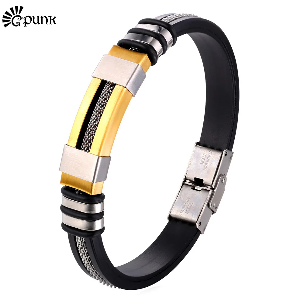 Men Bracelet Punk Wristband Bracelet 316L Stainless Steel Never Fade yellow Gold color Bangle For Men Wholesale H1796G
Men Bracelet Punk Wristband Bracelet 316L Stainless Steel Never Fade yellow Gold color Bangle For Men Wholesale H1796G