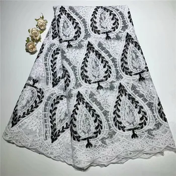 African French Lace Fabric 2018 High Quality Net Stones Embroidery Lace Fabric Nigerian Wedding Tulle Lace Fabric white+Black t4
African French Lace Fabric 2018 High Quality Net Stones Embroidery Lace Fabric Nigerian Wedding Tulle Lace Fabric white+Black t4
