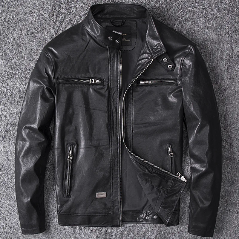 Vintage Genuine Leather Jacket Men Spring Autumn Real Sheepskin Coat Mens Indian Motorcycle Jacket Chaqueta Cuero Hombre YY454
Vintage Genuine Leather Jacket Men Spring Autumn Real Sheepskin Coat Mens Indian Motorcycle Jacket Chaqueta Cuero Hombre YY454