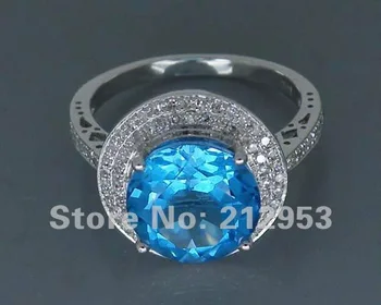 Round 10mm Solid 14Kt White Gold Natural Blue Topaz Wedding Engagement Ring 585 Gold Ring For Women Gemstone Jewelry
Round 10mm Solid 14Kt White Gold Natural Blue Topaz Wedding Engagement Ring 585 Gold Ring For Women Gemstone Jewelry