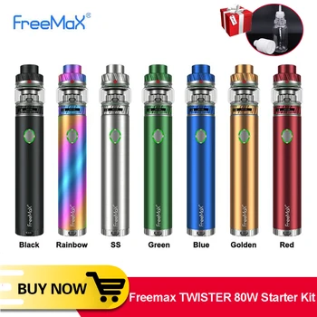 Original FreeMax TWISTER 80W Vape Pen Kit With Fireluke 2 Tank 5ml Fit TX1/TX2 Mesh Coil E-cigarette vaporizador VS minifit kit
Original FreeMax TWISTER 80W Vape Pen Kit With Fireluke 2 Tank 5ml Fit TX1/TX2 Mesh Coil E-cigarette vaporizador VS minifit kit