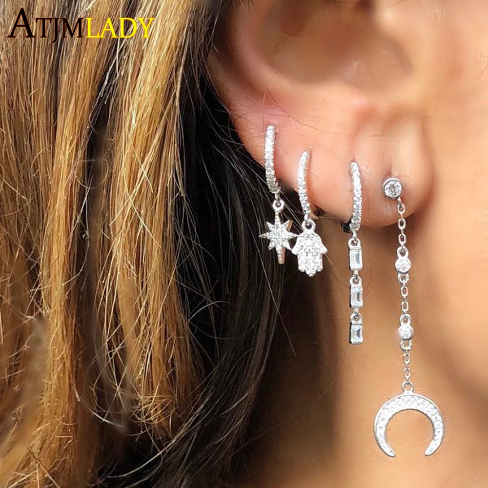 2019 new arrived micro pave clear cz hamsa hand fatimas hand charm dangle earring for women classic silver color cz jewelry
2019 new arrived micro pave clear cz hamsa hand fatimas hand charm dangle earring for women classic silver color cz jewelry
