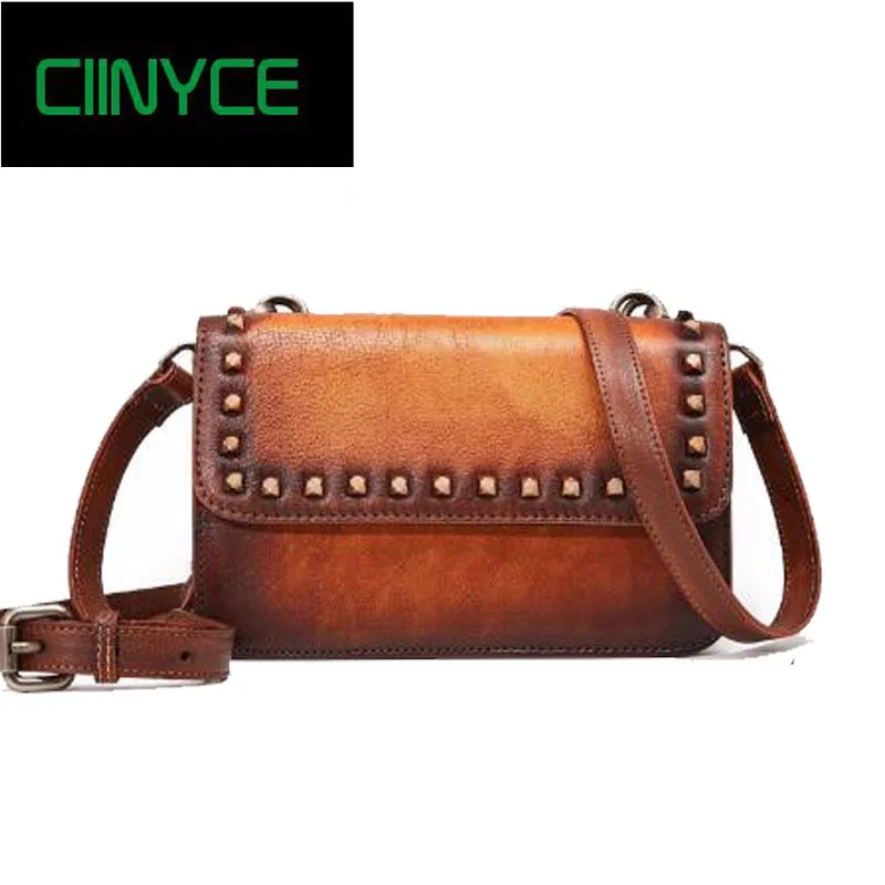genuine leather bag with rivets for women 2019 messenger bag cross body small handbags retro Flap bags designer bolsa feminina
genuine leather bag with rivets for women 2019 messenger bag cross body small handbags retro Flap bags designer bolsa feminina