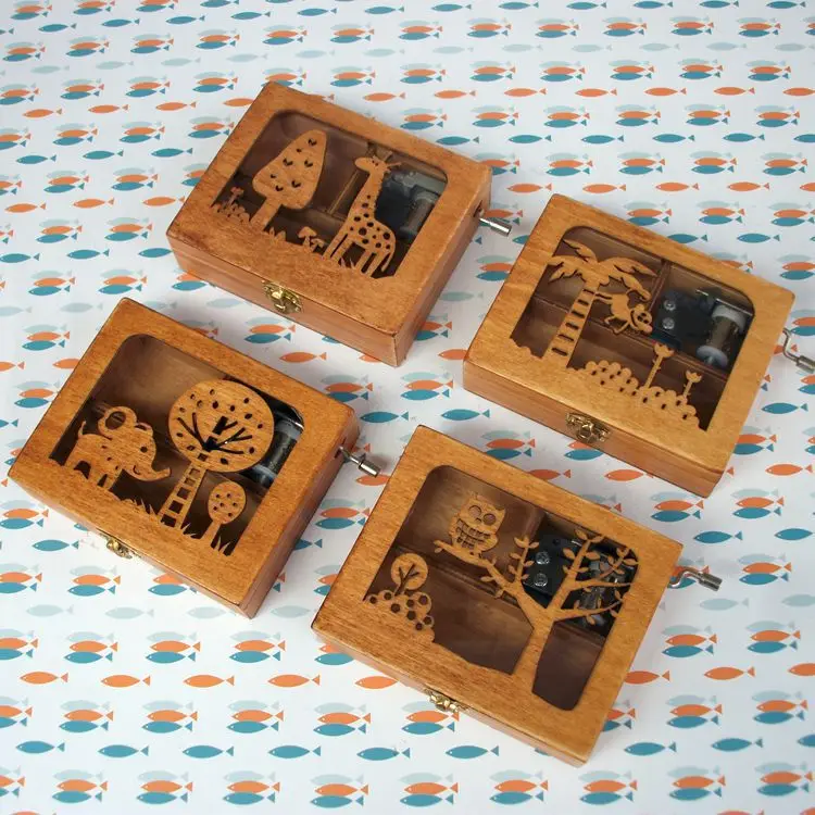 Cute Landscape Music Box Jewelry Box 4 Patterns Vintage Hand Crank Wooden Music Box Handicraft Furnishing Articles Gifts
Cute Landscape Music Box Jewelry Box 4 Patterns Vintage Hand Crank Wooden Music Box Handicraft Furnishing Articles Gifts