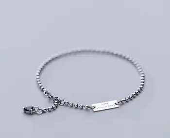 rETRO Authentic REAL. 925 Sterling Silver Fine Jewelry Black HEART Personality letters Tag ANKLET Bracelet Beads Chain GTLS864
rETRO Authentic REAL. 925 Sterling Silver Fine Jewelry Black HEART Personality letters Tag ANKLET Bracelet Beads Chain GTLS864