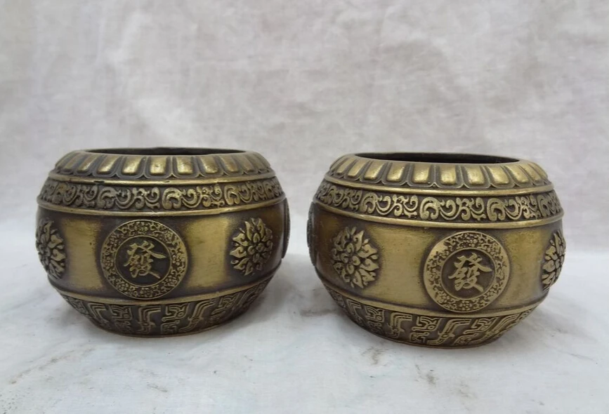 S3343 China Bronze Cai Fu Fa Wang Flower Statue Tibet Bowl Incense Burenr Censer Pair D0317
S3343 China Bronze Cai Fu Fa Wang Flower Statue Tibet Bowl Incense Burenr Censer Pair D0317