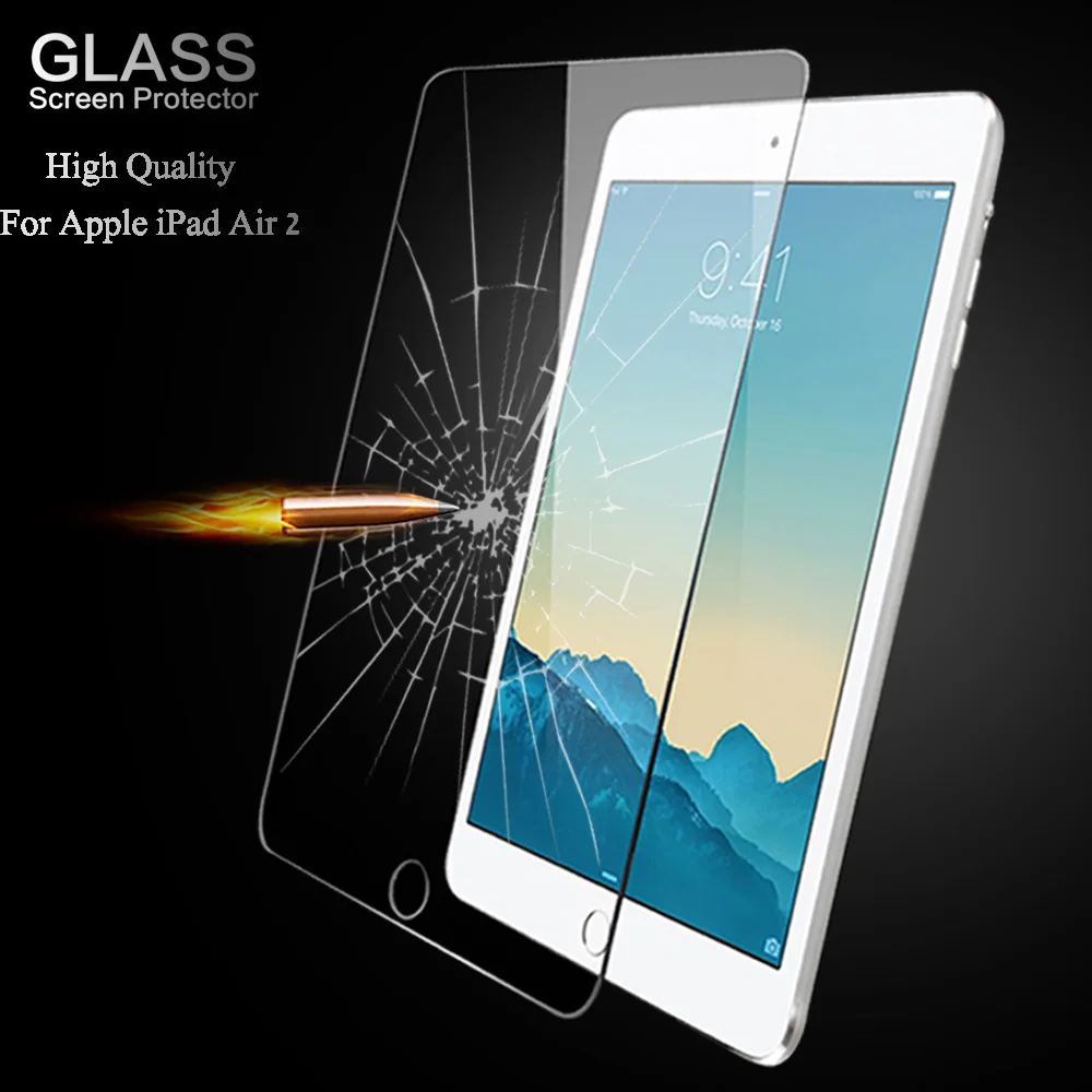 Для Apple iPad Air 2 Retina 2014 выпуск A1566 A1567 Высокое качество 9H закаленное стекло Защита