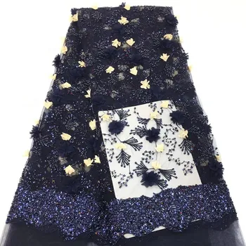 African Lace Fabric High Quality Handmade Bead Lace, Royal blue French Lace Fabric For Wedding, 3D Beaded Lace Fabric H1470
African Lace Fabric High Quality Handmade Bead Lace, Royal blue French Lace Fabric For Wedding, 3D Beaded Lace Fabric H1470
