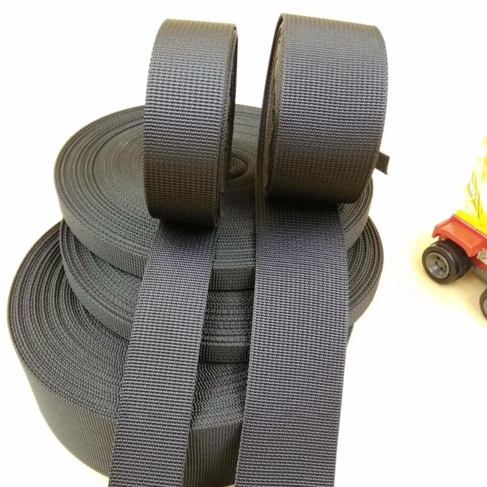 

New 10mm 12mm 15mm 25mm 38mm 50mm Width Smooth Nylon Webbing Strap 5 Yards For DIY Sewing Bags Buckles Belt Accessories