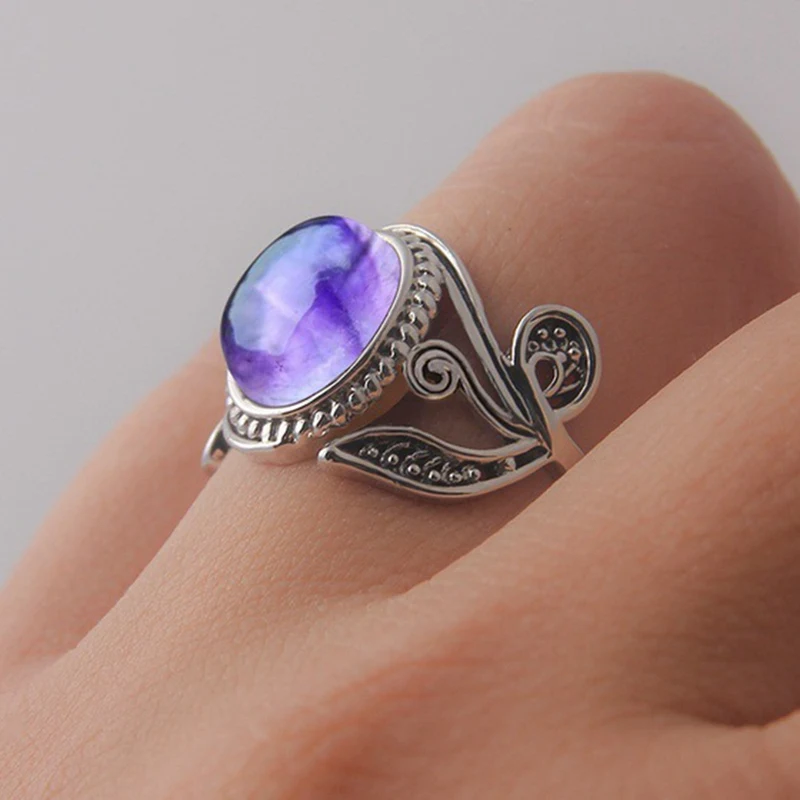 Purple Natural Amethyststone Crystal Rings For Women Lady Fine Jewelry Silver Ring
Purple Natural Amethyststone Crystal Rings For Women Lady Fine Jewelry Silver Ring