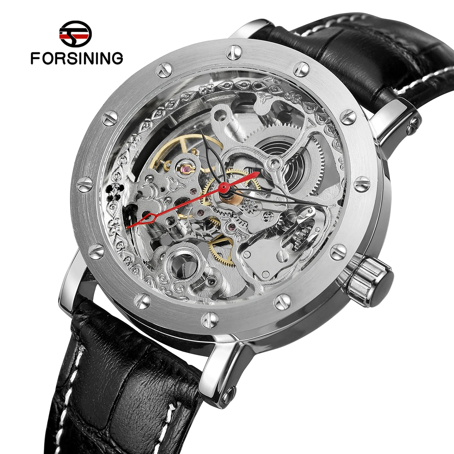 Forsining Royal Flower Carving Gear Golden Movement Transparent Genuine Leather Men Mechanical Self Wind Watches Water Resistant
Forsining Royal Flower Carving Gear Golden Movement Transparent Genuine Leather Men Mechanical Self Wind Watches Water Resistant