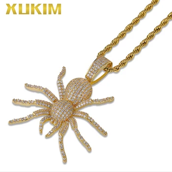 PH051-G Xukim Jewelry Men Hip Hop Jewelry Iced Out Silver Gold Spider Pendant Necklace
PH051-G Xukim Jewelry Men Hip Hop Jewelry Iced Out Silver Gold Spider Pendant Necklace