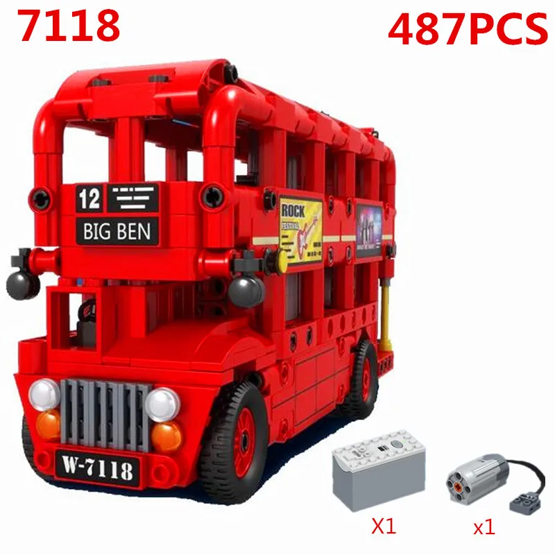 London Bus Set Building Bricks Blocks LEGOING Birthday Gift Toys Technic Electric Universal Wheel Drive Double Decker
London Bus Set Building Bricks Blocks LEGOING Birthday Gift Toys Technic Electric Universal Wheel Drive Double Decker