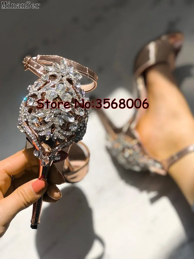 Women Dress Rhinestone Decoration Bridal Shoes Open Toe Summer Stiletto High Heels Party Women Shinny Luxury Crystal Sandals
Women Dress Rhinestone Decoration Bridal Shoes Open Toe Summer Stiletto High Heels Party Women Shinny Luxury Crystal Sandals