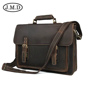 J.M.D Crazy Horse Leather Men's Brown Shoulder Messenger Bag Cross Body Bag Briefcases Handbags 7205
J.M.D Crazy Horse Leather Men's Brown Shoulder Messenger Bag Cross Body Bag Briefcases Handbags 7205