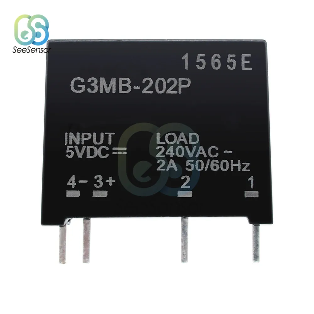 Релейный модуль Φ G3MB 202P PCB SSR In 5V DC Out 240V AC 2A твердотельный релейный модуль|Реле| |
