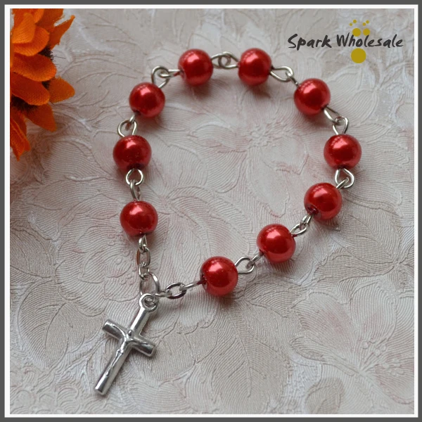 25pcs/lot Catholic Red Glass Pearl Imitation Finger Rosary Religious Mini Rosary Ring Girl's Baptism Favors Cross Rosary Rings
25pcs/lot Catholic Red Glass Pearl Imitation Finger Rosary Religious Mini Rosary Ring Girl's Baptism Favors Cross Rosary Rings