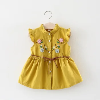 Baby Dress 2019 Summer Bow Design Belt Pearl Girl Dress Baby Sleeveless Cute Dress Newborn Baby Yellow Dress Kids Clothes
Baby Dress 2019 Summer Bow Design Belt Pearl Girl Dress Baby Sleeveless Cute Dress Newborn Baby Yellow Dress Kids Clothes