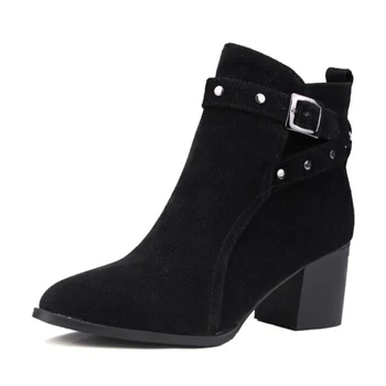 Nice High-quality high-heeled Boots Belt Buckle Fashion Scrub Woman Boots Big Yards 61-68 Pointed Botas Mujer Zapatos Mujer Z116
Nice High-quality high-heeled Boots Belt Buckle Fashion Scrub Woman Boots Big Yards 61-68 Pointed Botas Mujer Zapatos Mujer Z116
