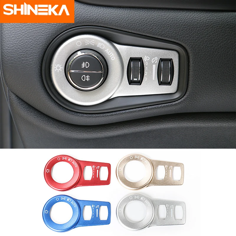 SHINEKA Car Interior Aluminimun Headlight Head Light Switch Button Knob Decoration Cover Stickers for Jeep Renegade 2016-2019
SHINEKA Car Interior Aluminimun Headlight Head Light Switch Button Knob Decoration Cover Stickers for Jeep Renegade 2016-2019