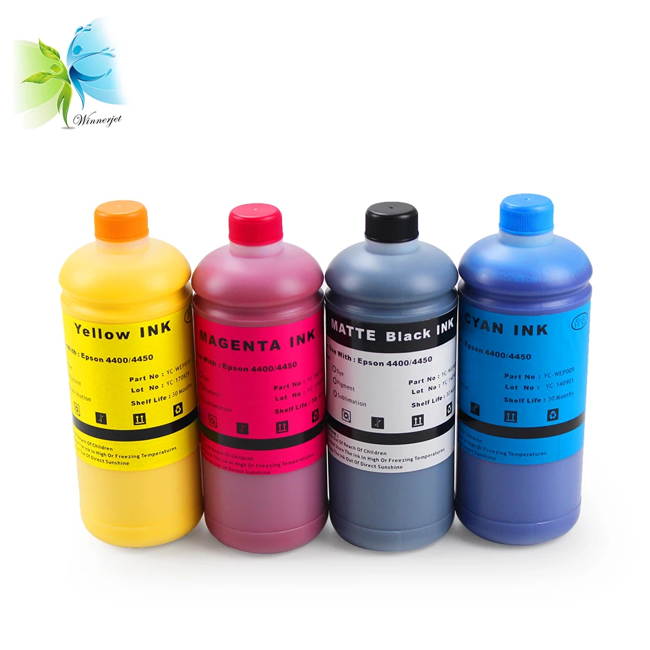 WINNERJET For Epson Stylus Pro 4400 4450 Printer 1000ml/bottle 4 Colors Vivid Color Dye Ink Refill
WINNERJET For Epson Stylus Pro 4400 4450 Printer 1000ml/bottle 4 Colors Vivid Color Dye Ink Refill