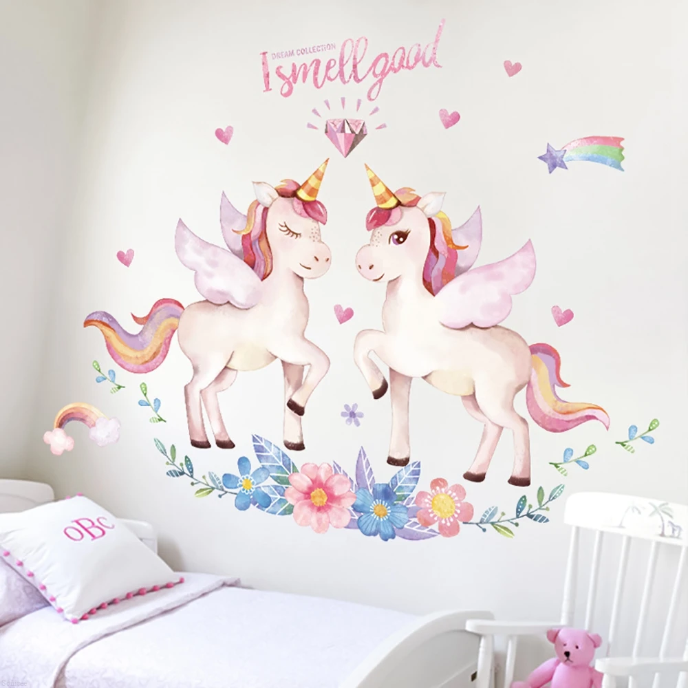 Lovely Unicorn Wall Stickers Kids Girls Bedroom Rainbow Cartoon Wall Decor House Room DIY Decoration Craft 2019 Newest 15
Lovely Unicorn Wall Stickers Kids Girls Bedroom Rainbow Cartoon Wall Decor House Room DIY Decoration Craft 2019 Newest 15
