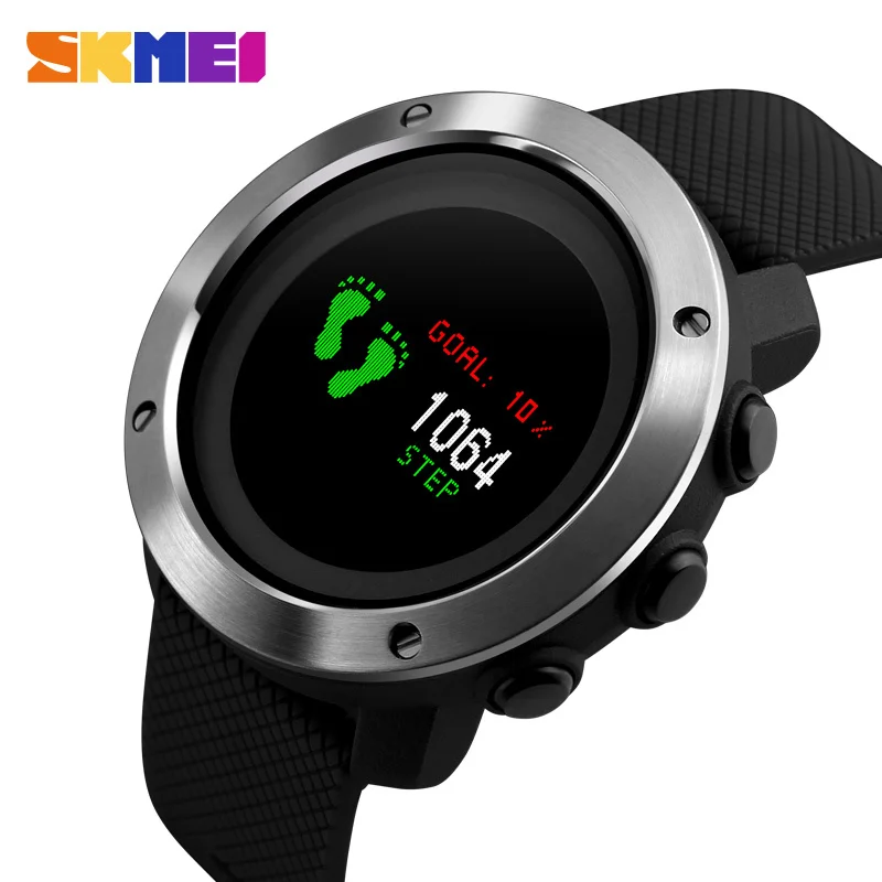 

SKMEI Colorful Display Men Digital Watch Compass OLED Sports Watches Calorie Pedometer Waterproof Wristwatches Relogio Masculino