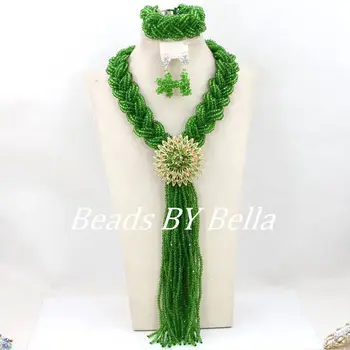 Nigerian Green Wedding Crystal Beads Necklace Set Costume Bridal Jewelry Fashion African Beads Jewelry Set Free Shipping ABY941
Nigerian Green Wedding Crystal Beads Necklace Set Costume Bridal Jewelry Fashion African Beads Jewelry Set Free Shipping ABY941