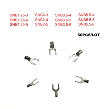 50pcs Spade bare cord end terminals Electrical crimp terminal naked wire connector SNB1.25-3~5.5-6 cable ferrules 22-10AWG
50pcs Spade bare cord end terminals Electrical crimp terminal naked wire connector SNB1.25-3~5.5-6 cable ferrules 22-10AWG