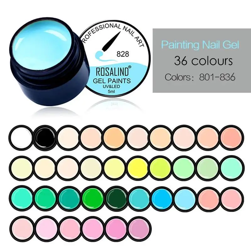 ROSALIND 5ML Painting Gel Varnish Gel Nail Polish Set Nail Art Primer Gel Polish For Manicure DIY Top Base Coat Hybird Design 
ROSALIND 5ML Painting Gel Varnish Gel Nail Polish Set Nail Art Primer Gel Polish For Manicure DIY Top Base Coat Hybird Design