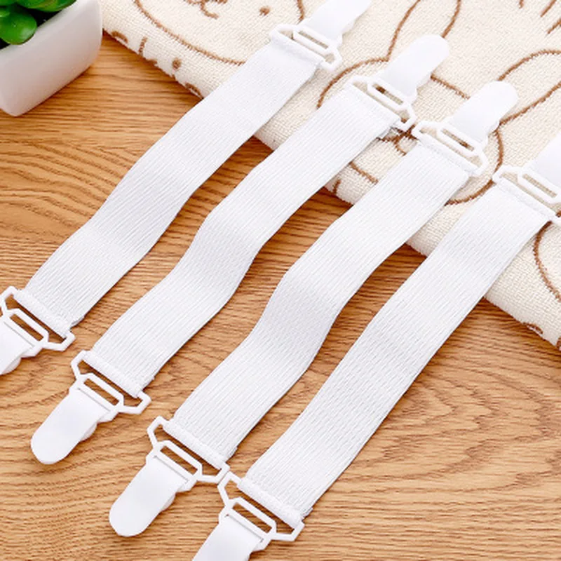 4PCS White Sheet Mattress Cover Blanket Clip Holder Fastener Elastic Set Clip Non-slip Elastic Band Fixer Tablecloth Fixing Tape
4PCS White Sheet Mattress Cover Blanket Clip Holder Fastener Elastic Set Clip Non-slip Elastic Band Fixer Tablecloth Fixing Tape