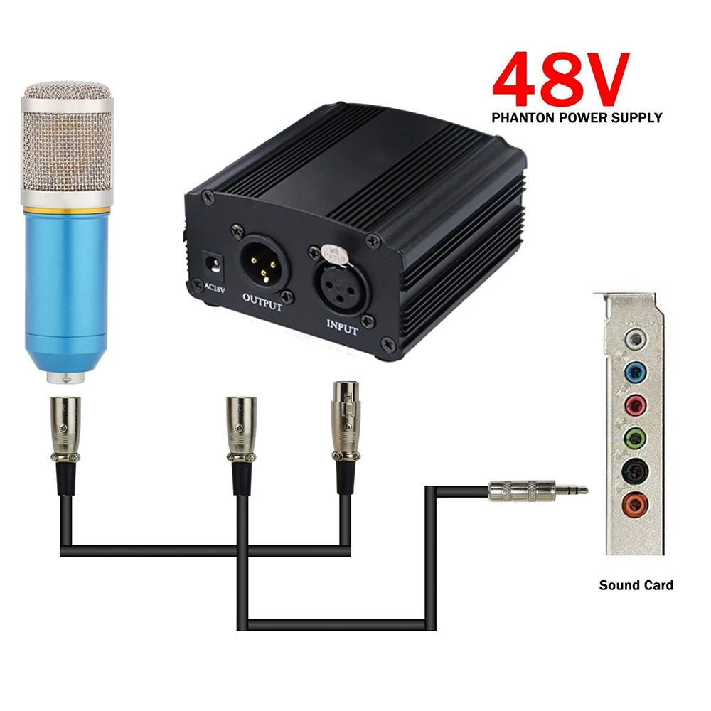 48V-DC-Phantom-Power-Supply-Genuine-Professional-For-Studio-Recording-Condenser-Microphone-Computer-US-Plug-Free (2)