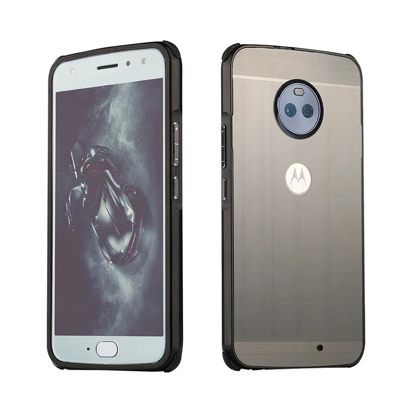 Для Moto G5S плюс XT1802 чехол покрытие алюминия металлический каркас с щеткой для
